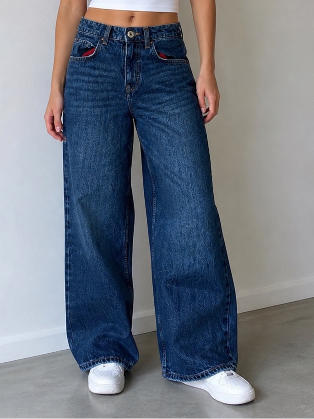 BDG Wide Leg Dark Blue Denim Jeans